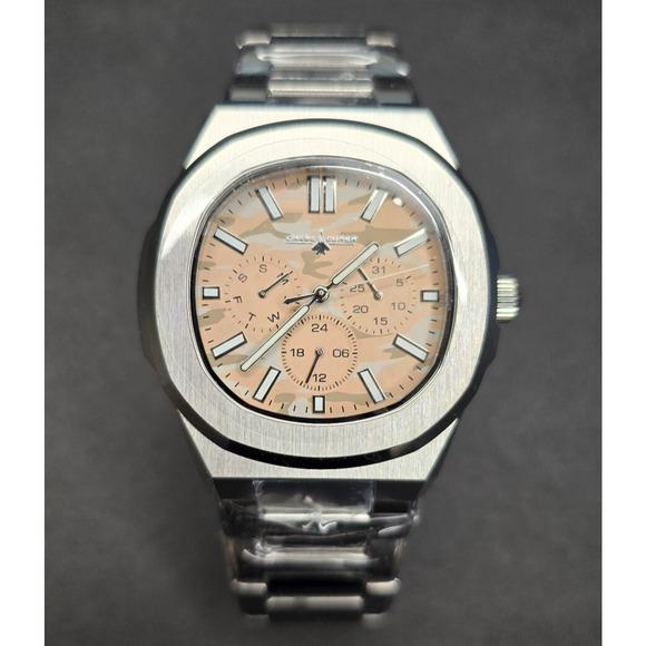 Chase Durer 41 mm Steel Tone Chronograph Mens Watch Stainless steel - Picture 2 of 9